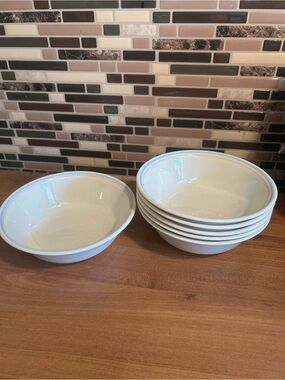 Vintage Corelle English Breakfast Cereal Bowls- Set of 6